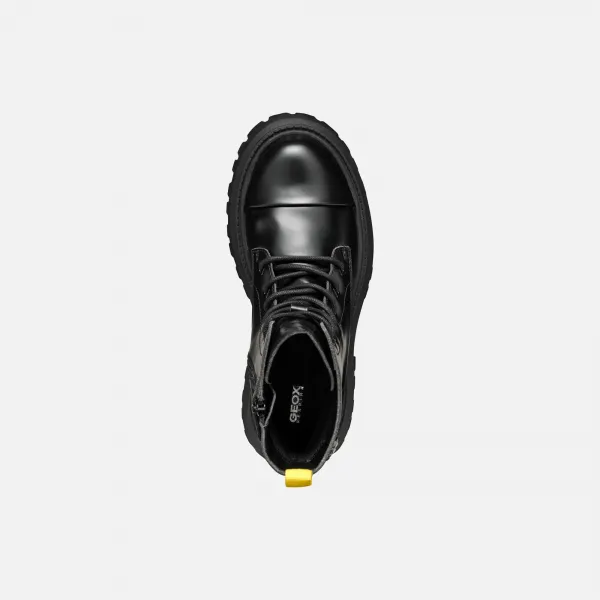 Black Girls Ankle Boots Geox Maquinnerns Girl - Girls