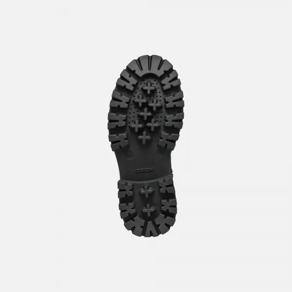 Black Girls Ankle Boots Geox Maquinnerns Girl - Girls