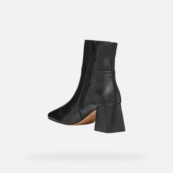 Black Women's Ankle Boots Geox Coronilla - Ladies