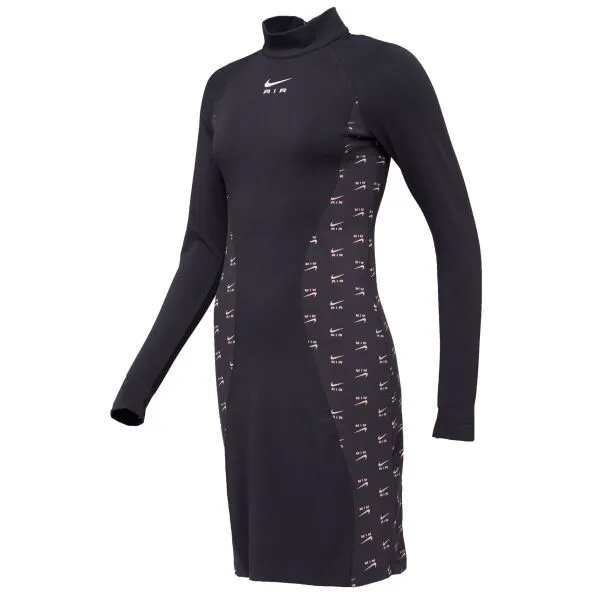 Nike NSW AIR LS DRESS Dámske šaty, čierna, veľkosť
