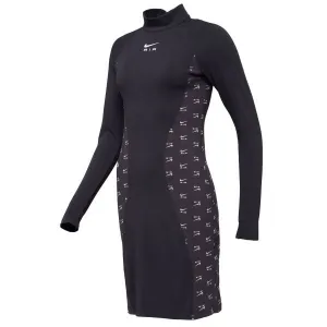 Nike NSW AIR LS DRESS Dámske šaty, čierna, veľkosť