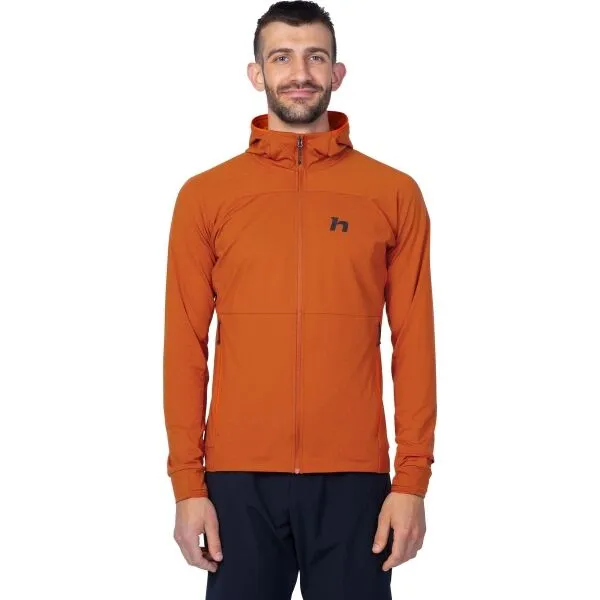 Hannah ETHAN HOODY Pánska funkčná mikina, oranžová, veľkosť
