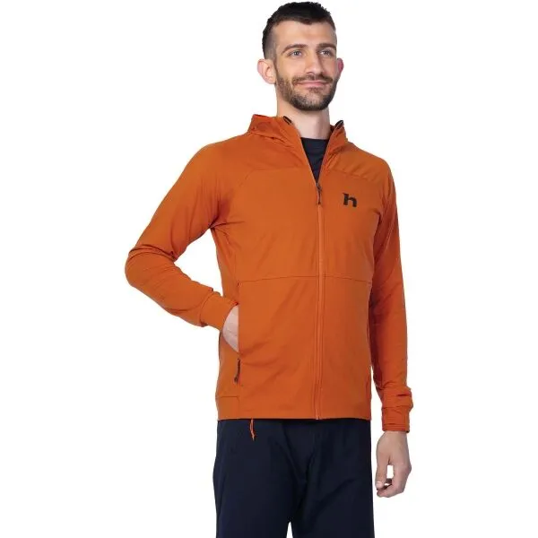 Hannah ETHAN HOODY Pánska funkčná mikina, oranžová, veľkosť