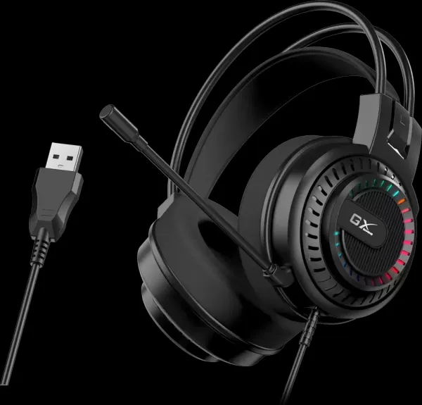 Genius GX GAMING HS-GX570U sluchátka s mikrofonem, drátové, černá, USB