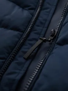 Zimná pánska bunda s kapucňou modrá