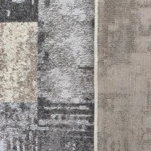 ModernýkoberecPanamero-sivýsgeometrickýmvzoromŠírka:80cm|Dĺžka:150cm70018_126014