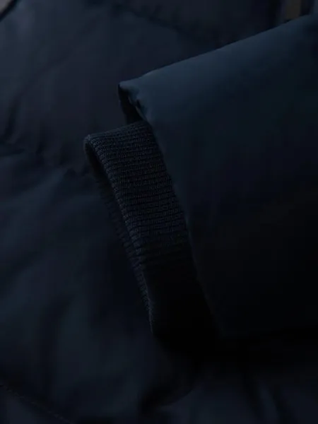 Zimná pánska bunda s kapucňou modrá