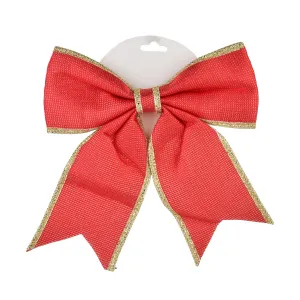 Mondex Vianočná dekoratívna mašľa Santa Lila 24,5x26 cm červená