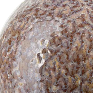 Mondex Keramická dekoračná guľa Saggio Lemon 12 cm hnedá