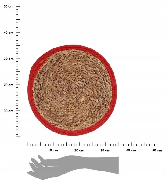 KINVARA Podložka na stôl z morskej trávy BLUEBO 35 cm hnedá