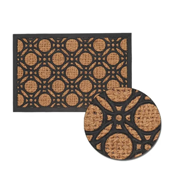 Esschert Design Rohož CIRCLE 60,7x40 cm čierna/hnedá