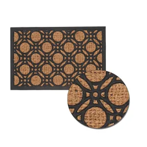 Esschert Design Rohož CIRCLE 60,7x40 cm čierna/hnedá