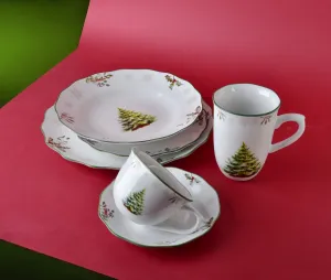Affekdesign Vianočný hrnček Santa Lila 220 ml bielo-zelený