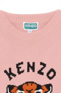 Dievčenské šaty s prímesou vlny Kenzo Kids