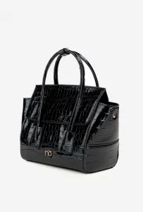 Malá kabelka krabička s reliéfnym vzorom NOBO BAG5800-M20 Čierna