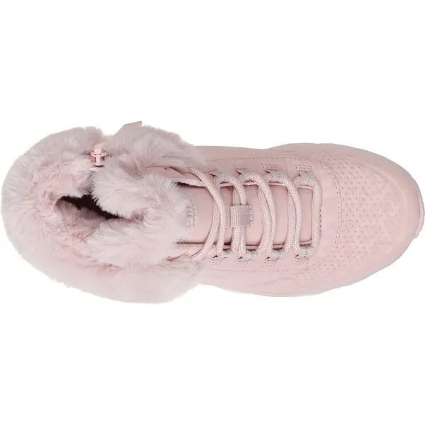 Skechers UNO LITE - COZY LEOPARD Dievčenská zimná obuv, ružová, veľkosť