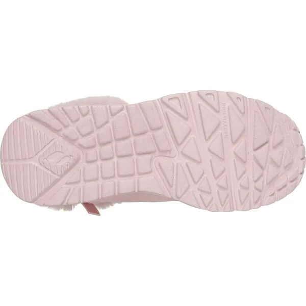 Skechers UNO LITE - COZY LEOPARD Dievčenská zimná obuv, ružová, veľkosť