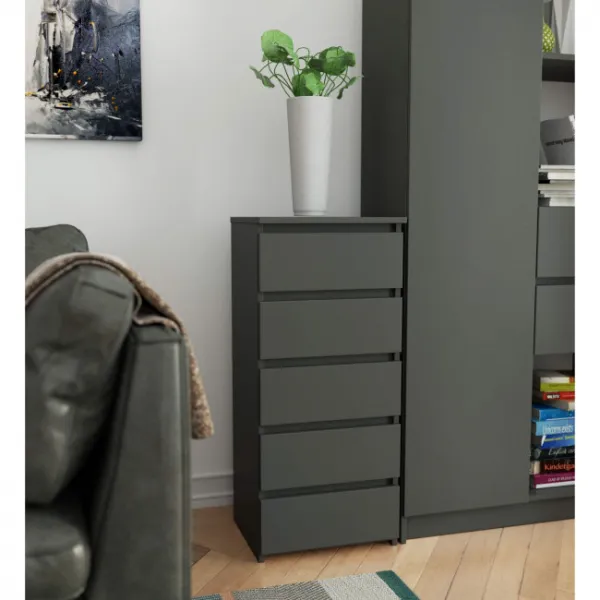 Ak furniture Komoda CL5 40 cm grafitově šedá