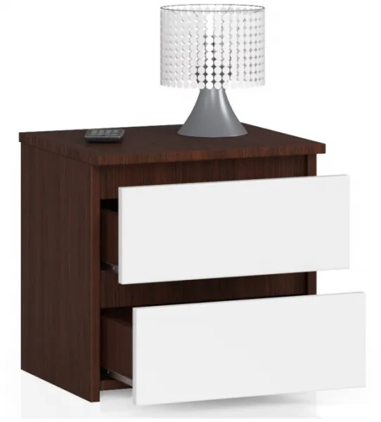 Ak furniture Nočný stolík CL2 40 cm wenge/biely