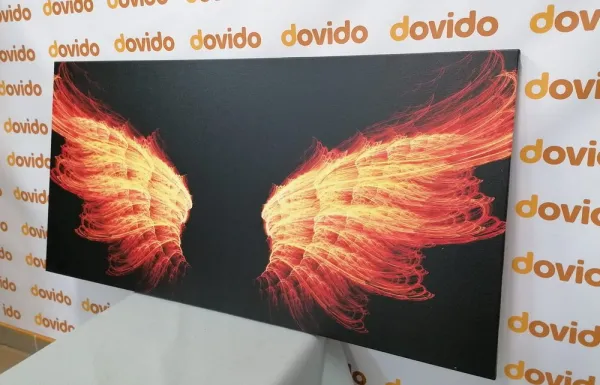 Obraz ohnivé anjelské krídla