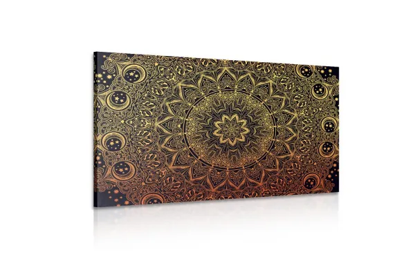Obraz zlatá orientálna Mandala