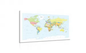 Obraz klasická mapa s bielym okrajom