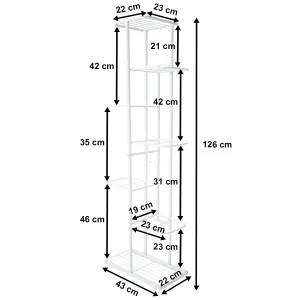 4Home Stojan na kvety Level, biela