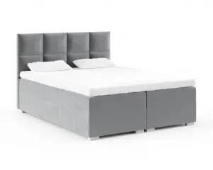 FDM Manželská posteľ PORTLAND Boxspring | sivá 180 x 200 cm