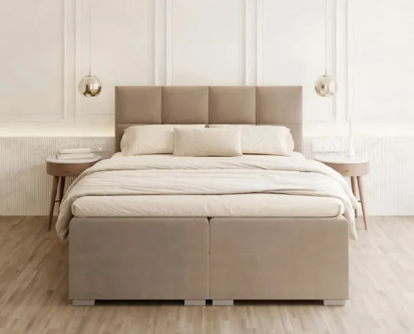 FDM Manželská posteľ PORTLAND Boxspring | Mouse 180 x 200 cm
