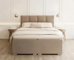 FDM Manželská posteľ PORTLAND Boxspring | Mouse 180 x 200 cm