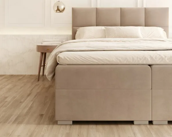 FDM Manželská posteľ PORTLAND Boxspring | Mouse 180 x 200 cm
