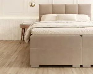 FDM Manželská posteľ PORTLAND Boxspring | Mouse 180 x 200 cm