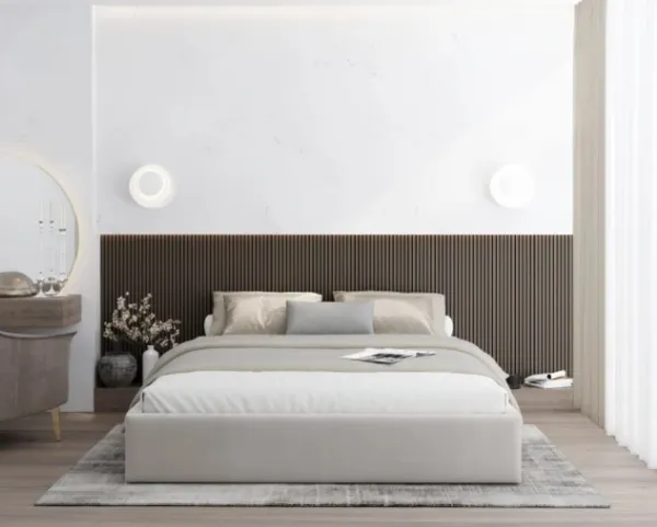 FDM Čalúnená manželská posteľ ORLANDO | 180 x 200 cm Farba: Sivá