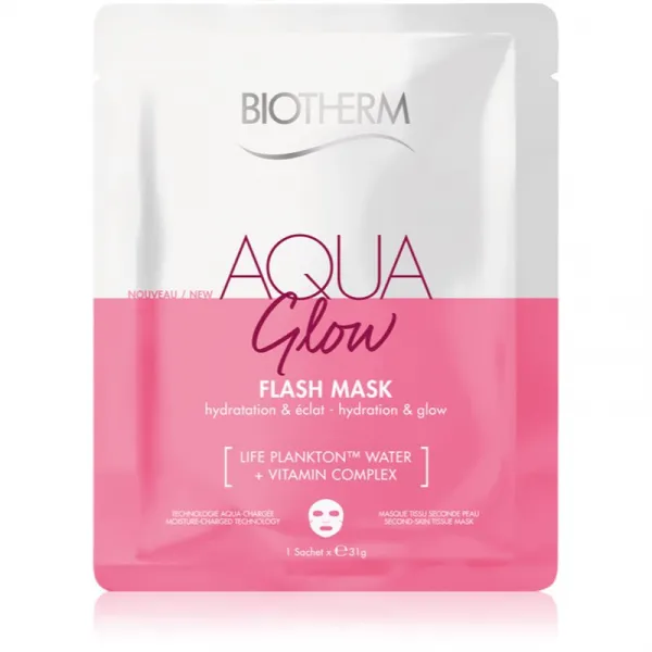 Biotherm Aqua Glow Flash Mask plátenná maska 31 g