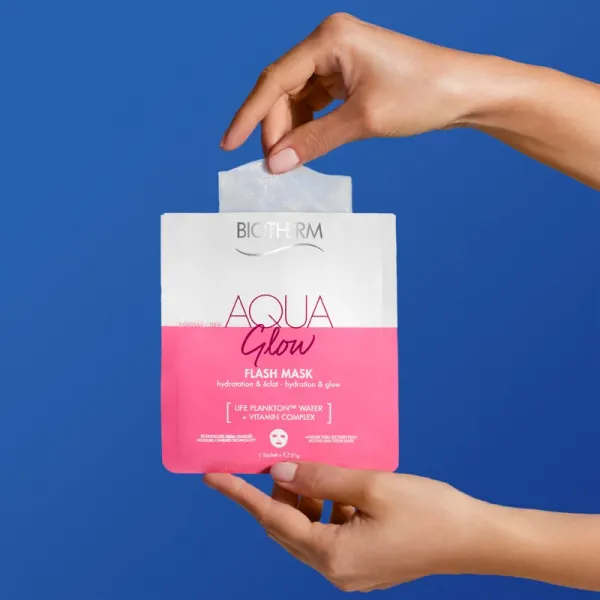 Biotherm Aqua Glow Flash Mask plátenná maska 31 g