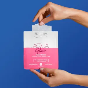 Biotherm Aqua Glow Flash Mask plátenná maska 31 g
