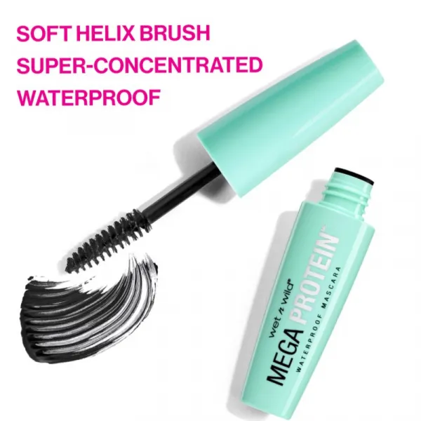 Wet n Wild MegaProtein Waterproof vyživujúca riasenka vodeodolná odtieň Very Black 6 ml