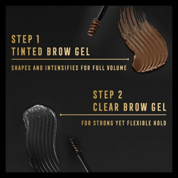 Max Factor 2000 Calorie Brow Sculpt gél na obočie odtieň 002 Soft Brown 4,5 ml