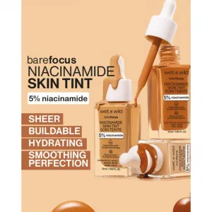 Wet n Wild BareFocus Niacinamide Skin Tint ľahký hydratačný make-up odtieň Light Medium (Cool) 32 ml