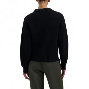 Olaf Knitted Zip Cardigan W "Black" (W220707-BLACK)