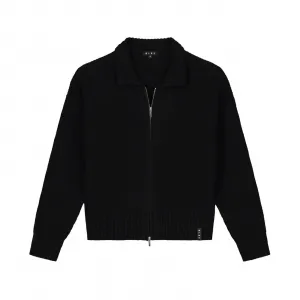 Olaf Knitted Zip Cardigan W "Black" (W220707-BLACK)