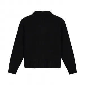 Olaf Knitted Zip Cardigan W "Black" (W220707-BLACK)
