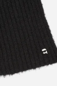 Šál Karl Lagerfeld čierna farba, jednofarebná, A4W33119