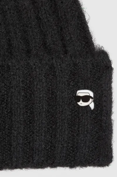 Čiapka Karl Lagerfeld čierna farba, A4W33108