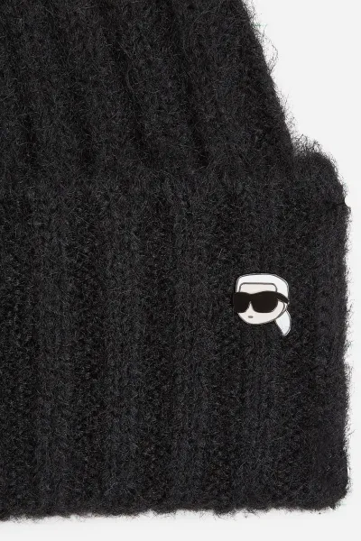 Čiapka Karl Lagerfeld čierna farba, A4W33108