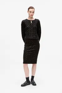 Kardigán Karl Lagerfeld Embellished Knit Cardigan Black