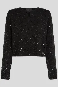 Kardigán Karl Lagerfeld Embellished Knit Cardigan Black