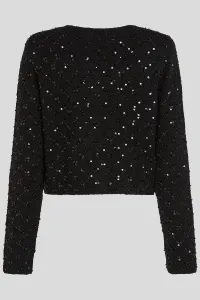 Kardigán Karl Lagerfeld Embellished Knit Cardigan Black