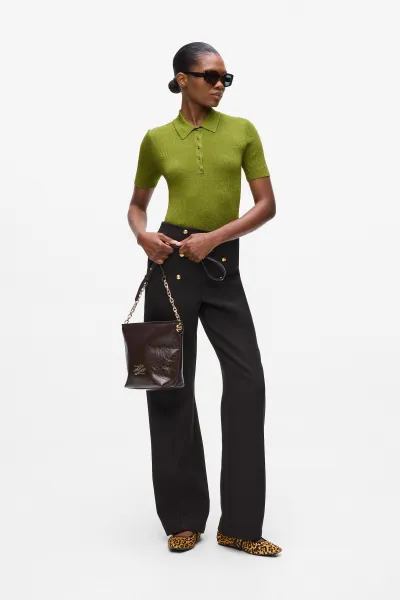 Blúzka Karl Lagerfeld zelená farba, A4W18053