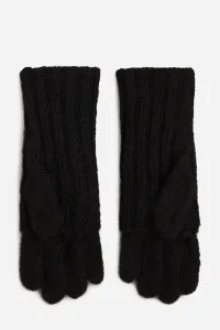 Rukavice Karl Lagerfeld čierna farba, A4W33054